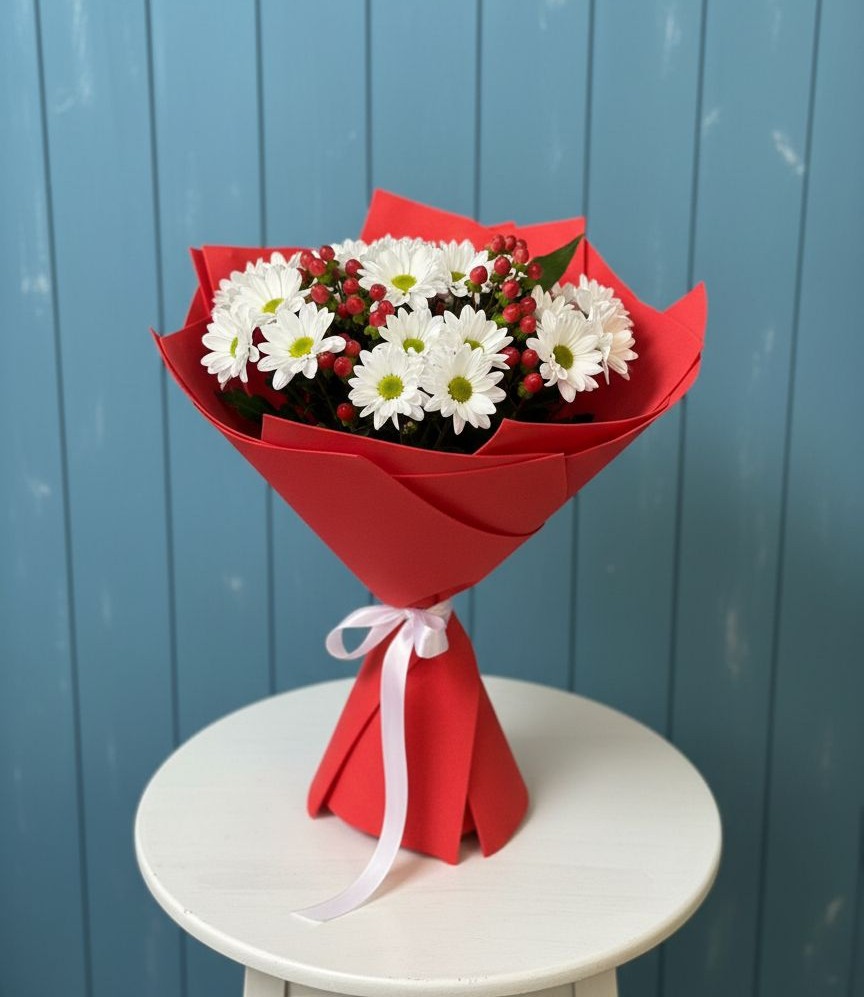 Букет цветов из: Хризантемы в Цагане Амане