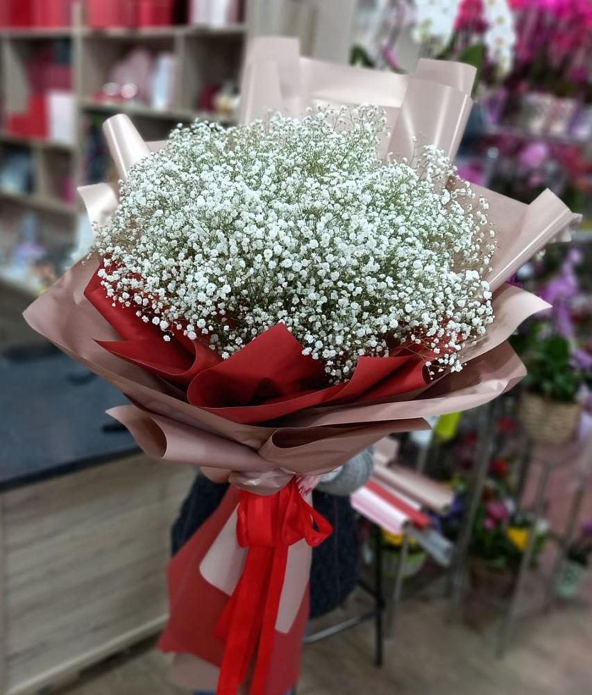 Букет Белые хлопья в Цагане Амане Букет цветов из: Гипсофила в Цагане Амане