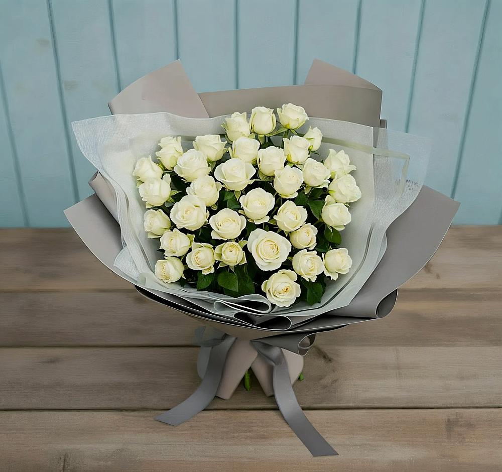 Букет Белоснежная нежность в Цагане Амане