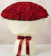 Букет 101 Красная роза Милано в Цагане Амане