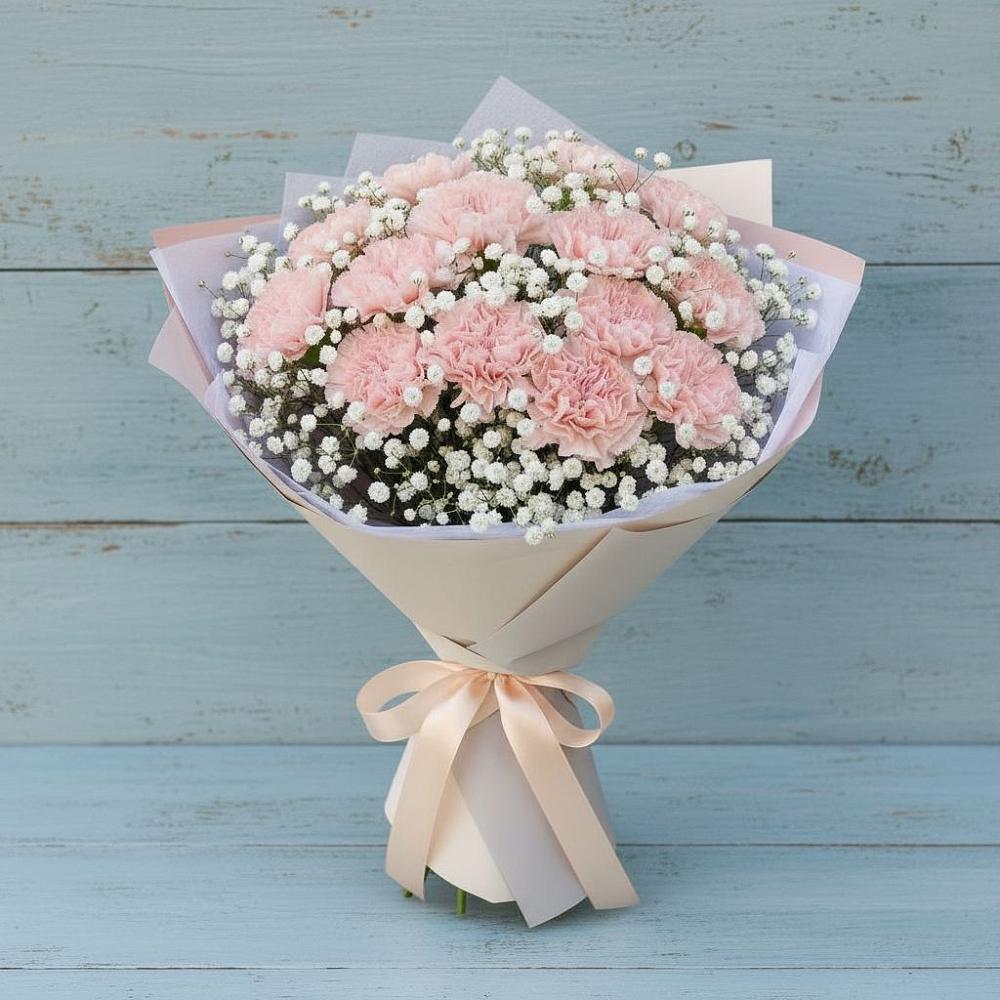 Букет цветов из: Гвоздики в Цагане Амане