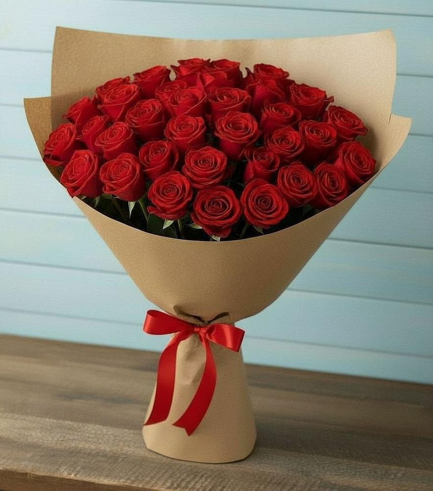 Букет Красные розы Милано в Цагане Амане