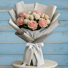 Букет цветов из:  Розы #REPLACE_PRED# Цагане Амане