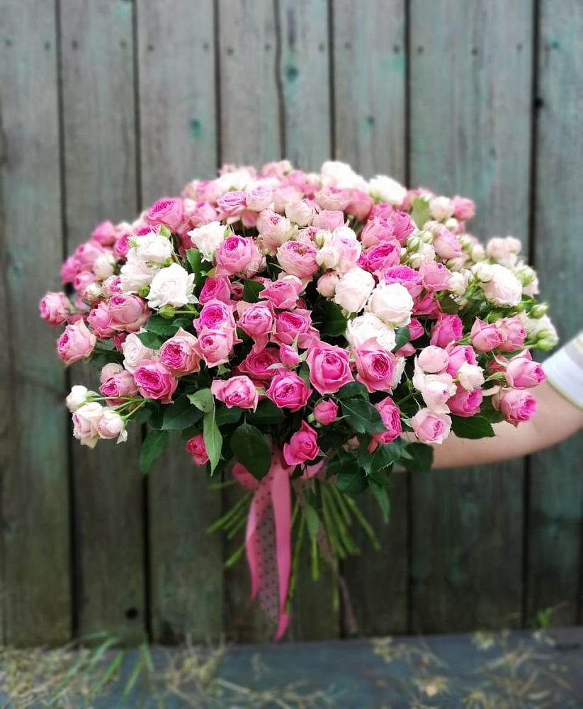 Букет Розовые кустовые розы Натали и Лав Лидия в Цагане Амане