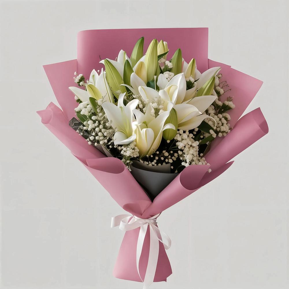 Букет цветов из: Лилии в Цагане Амане