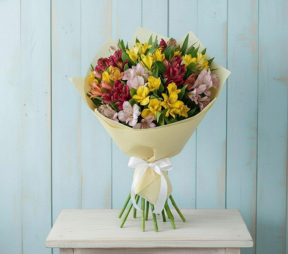 Букет цветов из: Альстромерии в Цагане Амане