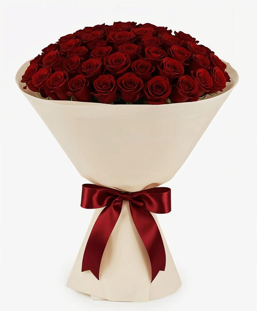 Букет 101 Бордовая роза Блэк Бакарра в Цагане Амане