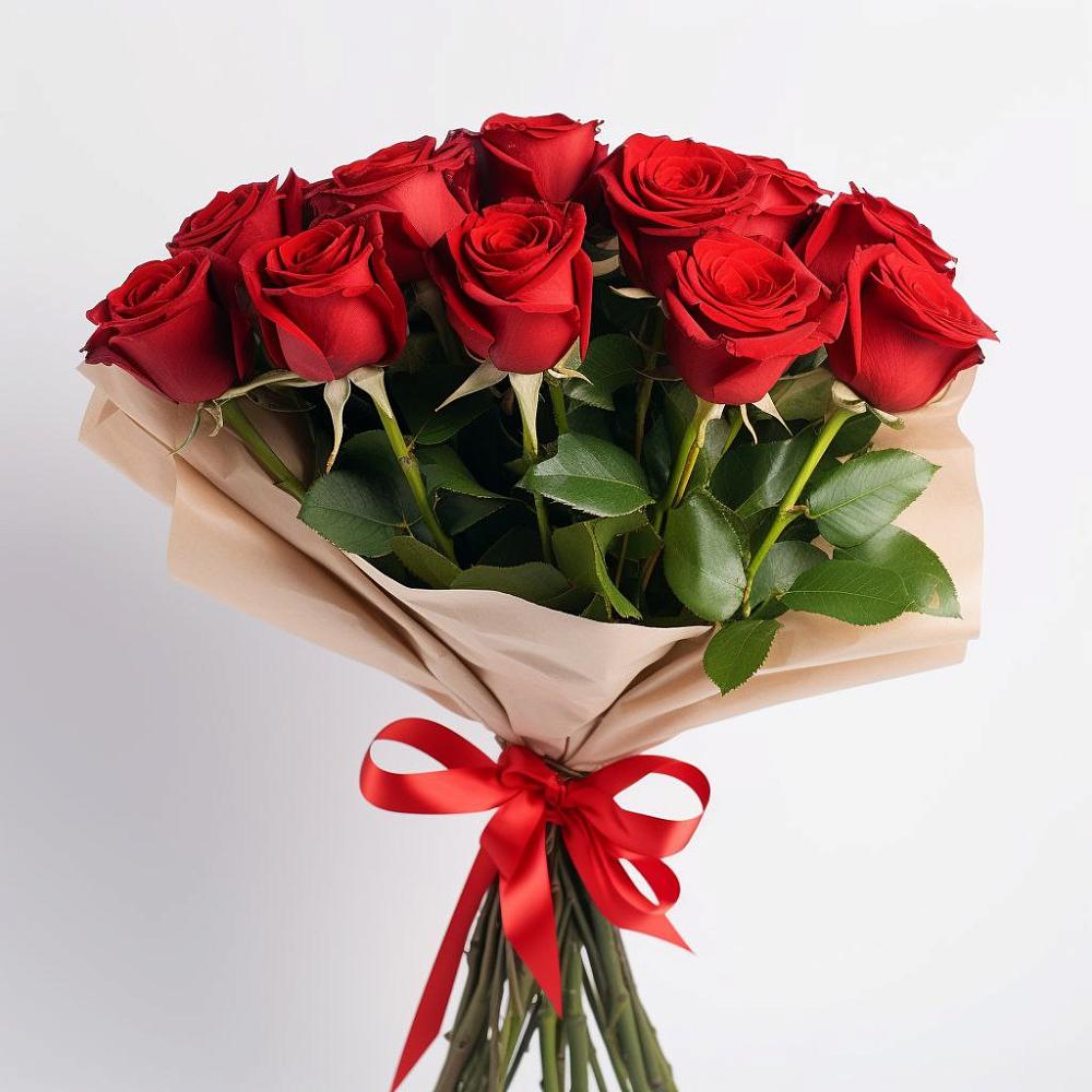 Букет 11 Красных роз Эдлесс Лав в Цагане Амане